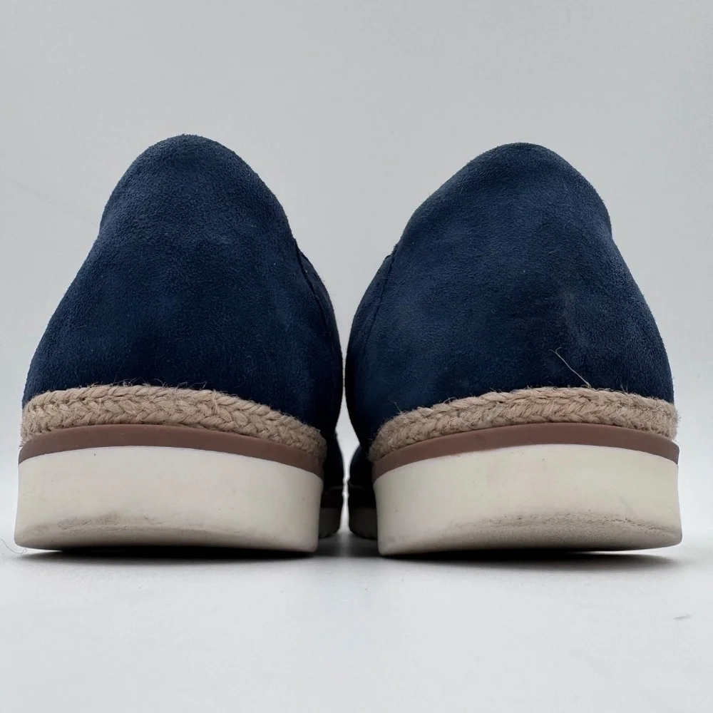 Clarks Collection Mira Tide Navy Blue Suede Espadrille‎ Loafers Flats Women 10M